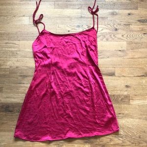Formal burgundy mini dress from Nasty Gal